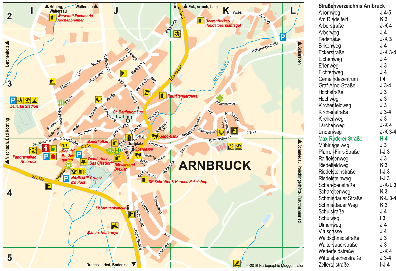 Plan Arnbruck - Urlaub im Bayerischen Wald - Zellertal - Tourismus